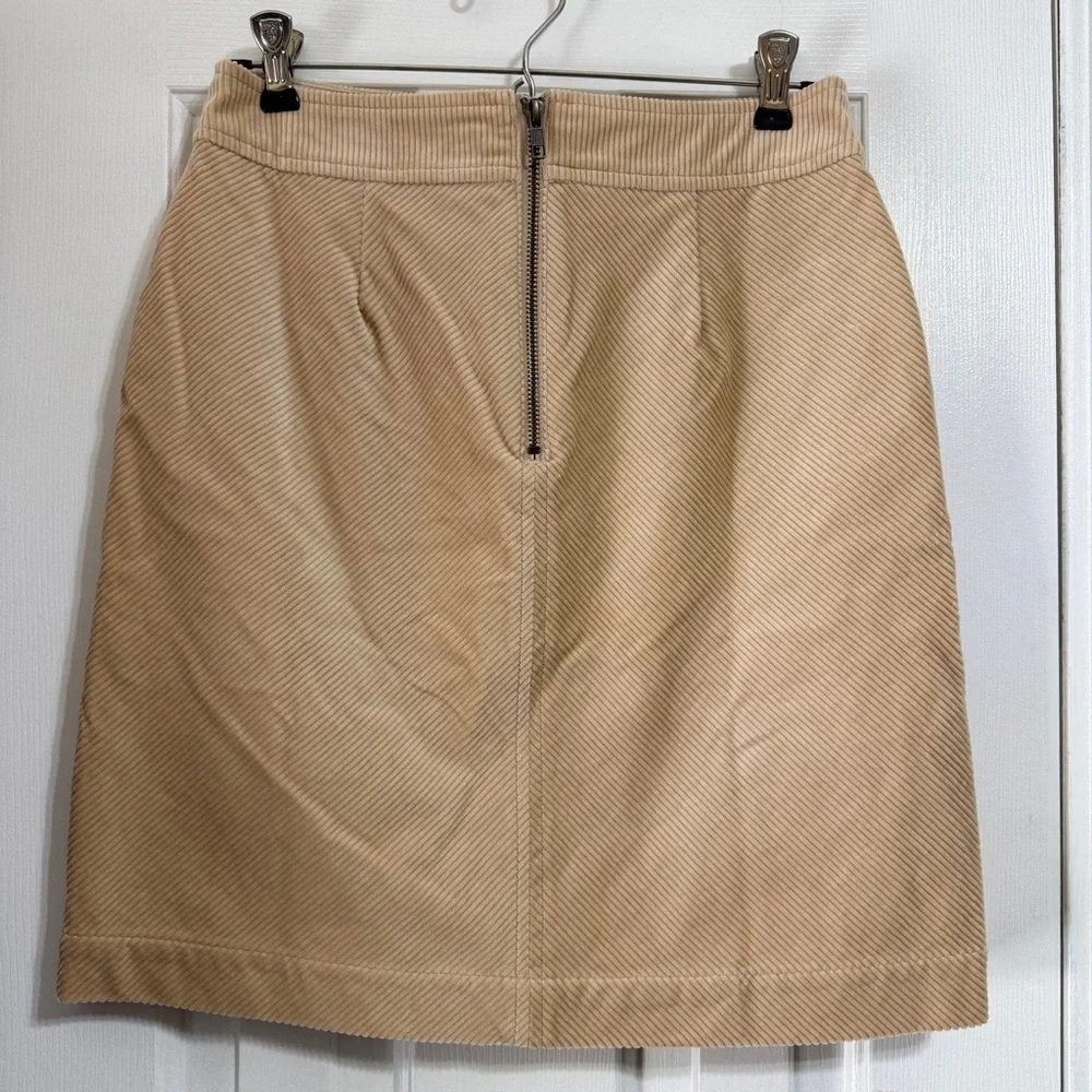 Boden Beresford Corduroy Mini pencil Skirt Tan Size 2